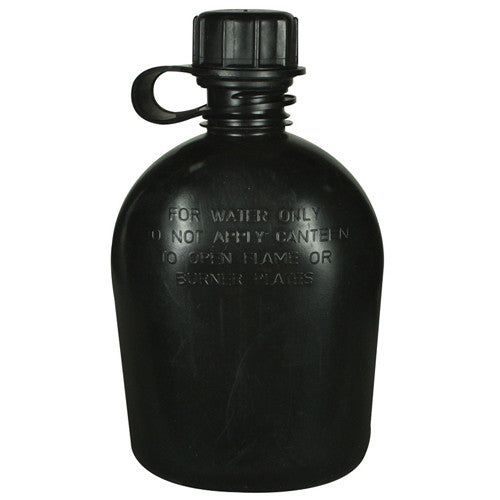 USGI OEM US Collapsible 1qt Canteen: Black