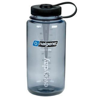 Nalgene 32oz Wide Mouth Bottle: Gray / Black