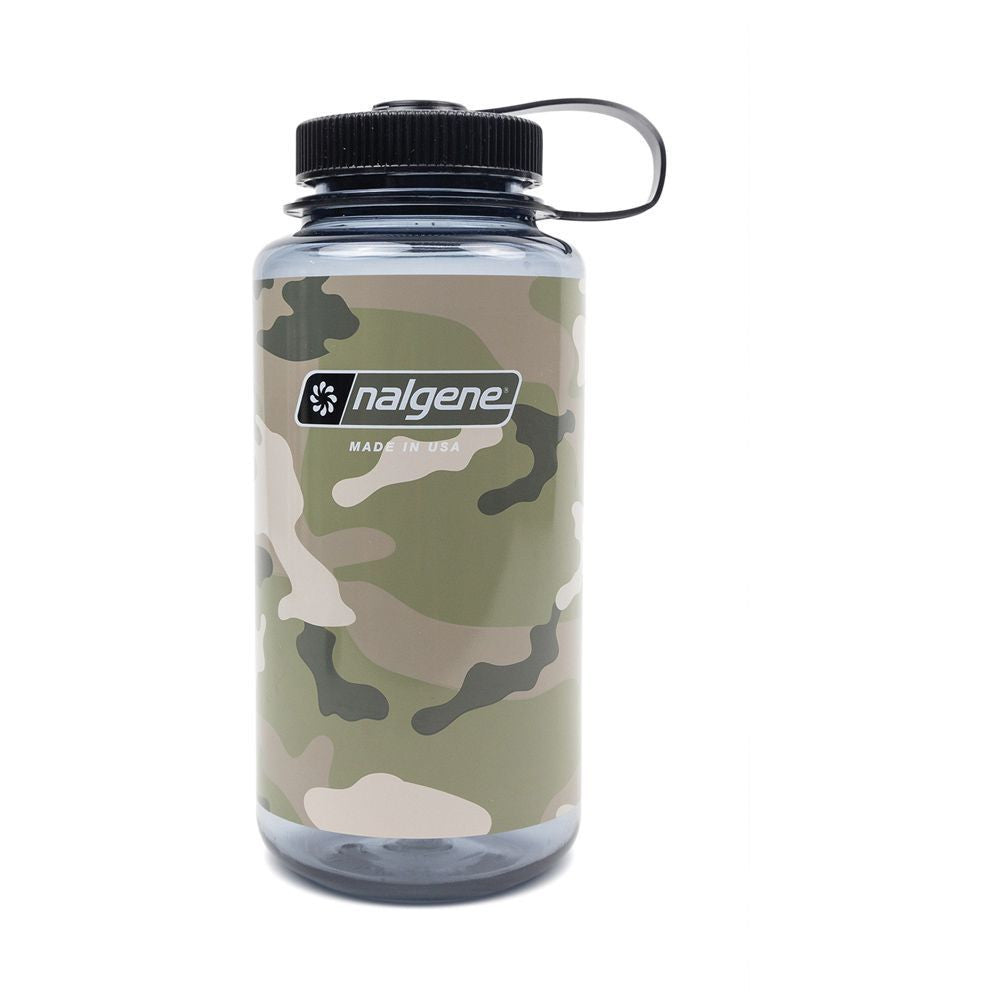 Nalgene 32oz Wide Mouth Bottle: Camo Gray