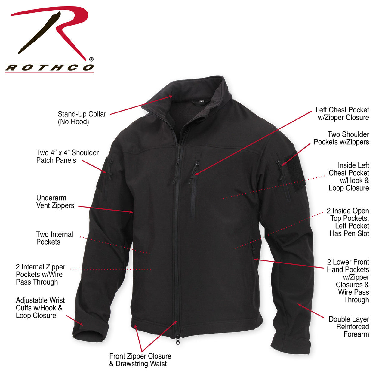Rothco Stealth Ops Tactical Soft Shell Jacket