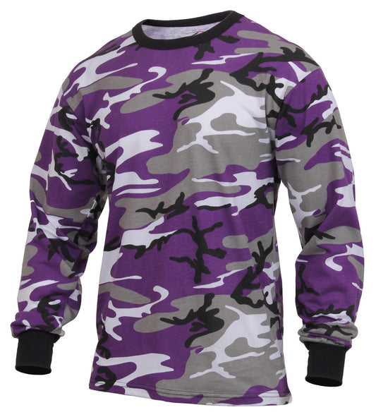Rothco Long Sleeve Color Camo T-Shirt: Ultra Violet Camo