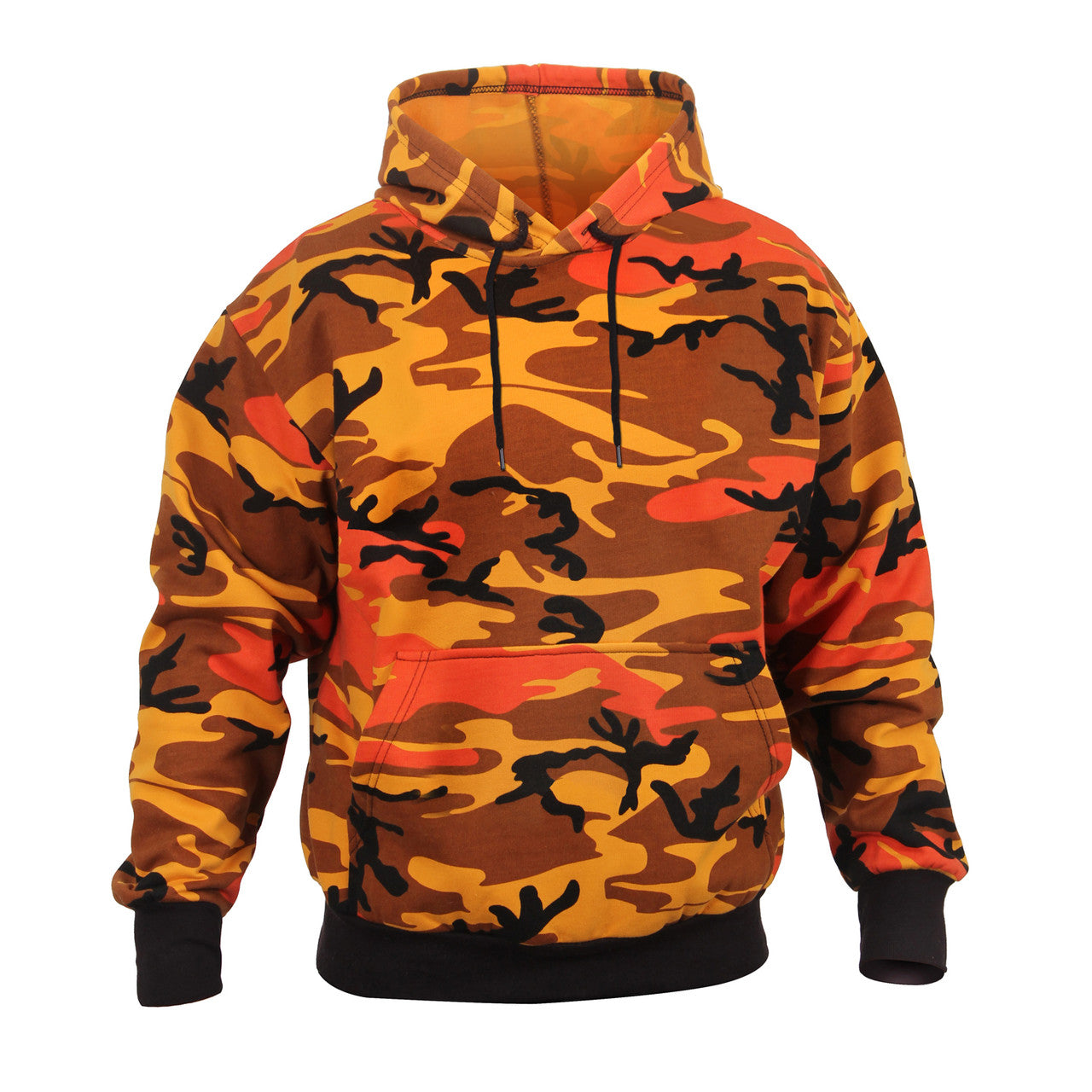 Rothco Camo Pullover Hooded Sweatshirt: Savage Orange Camo