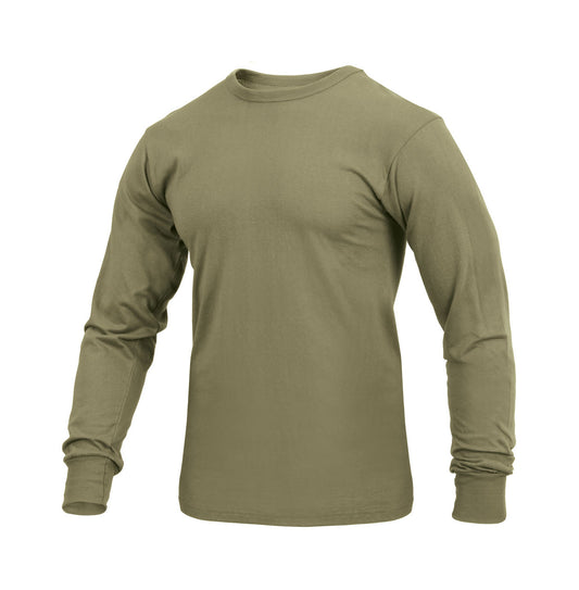Rothco Long Sleeve Solid T-Shirt: Coyote Brown
