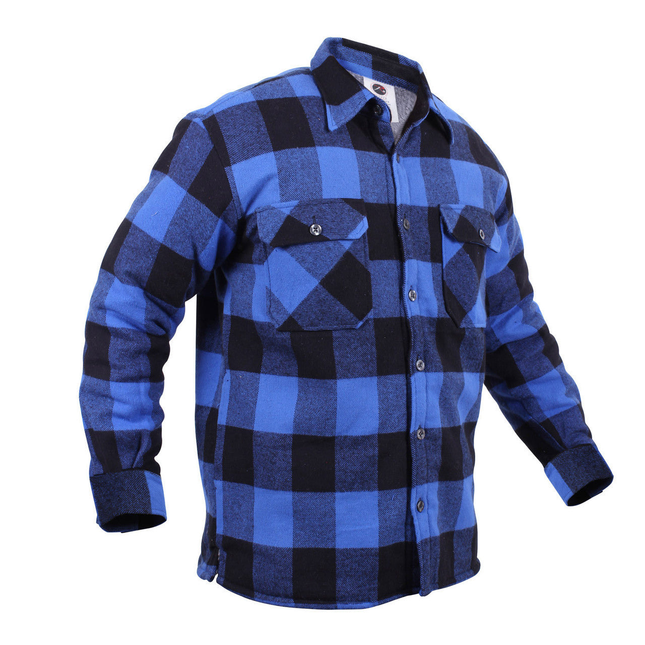 Rothco Extra Heavyweight Buffalo Plaid Sherpa Lined Flannel Shirt: Blue