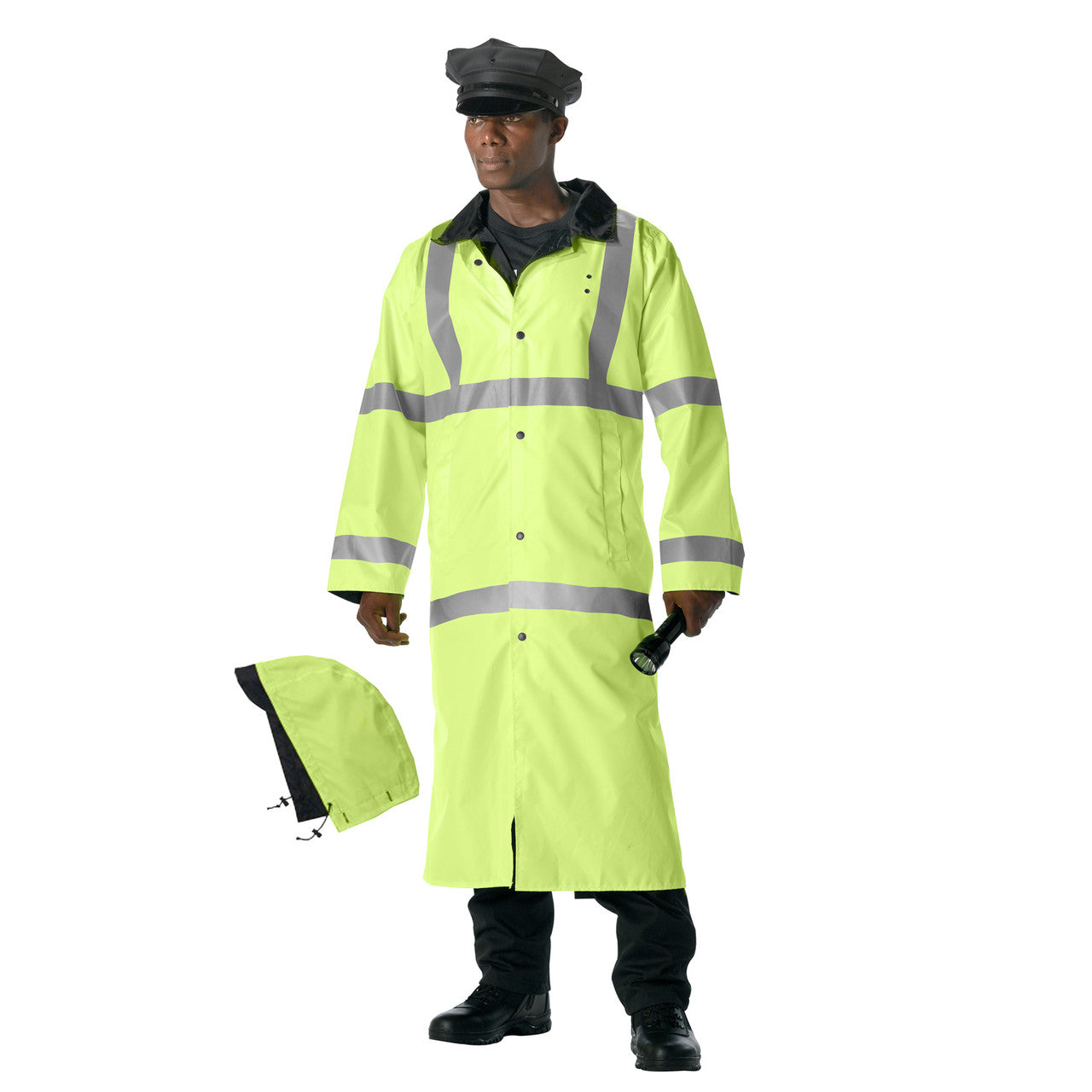 Rothco Hooded Reflective Rain Parka
