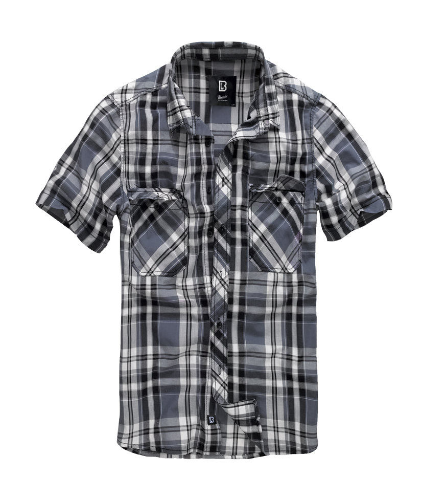 Brandit Essential Shirt Short Sleeve: Anthracite / Black