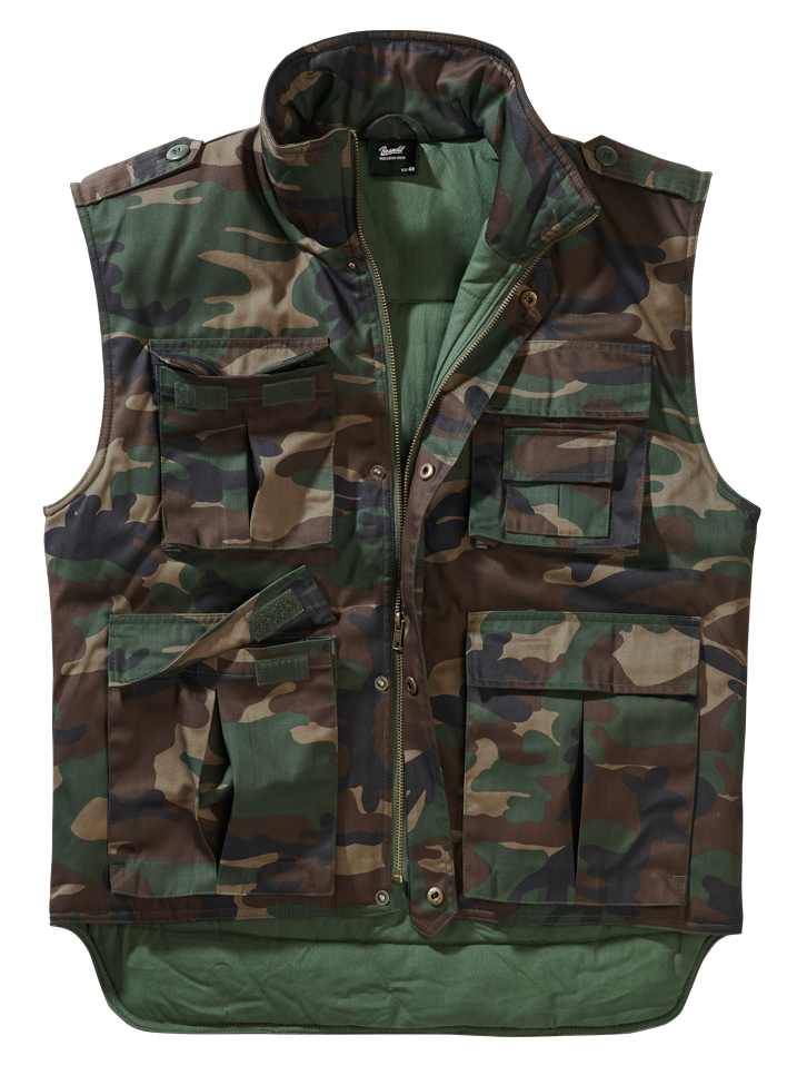 Brandit Ranger Utility Vest: Woodland Camo