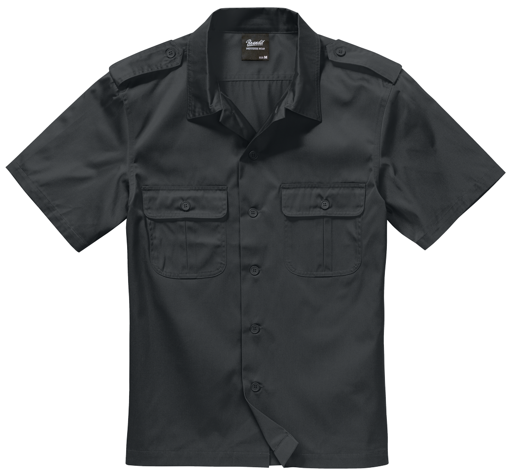 Brandit Worker Shirt Short Sleeve: Black