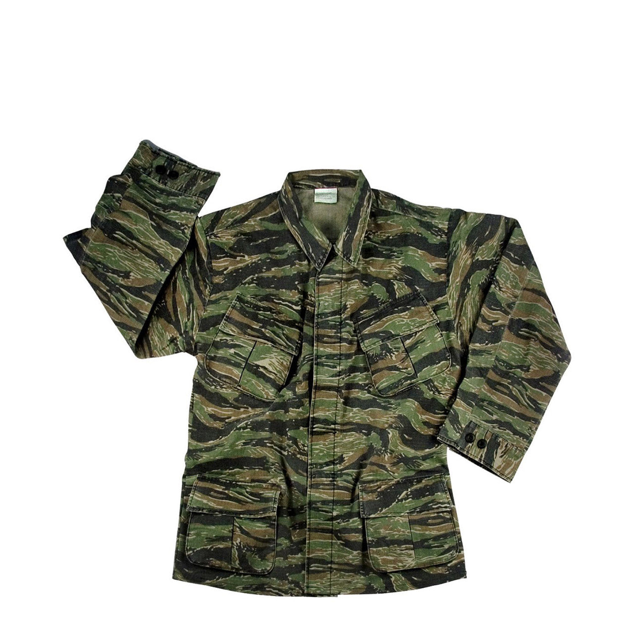 Rothco Vintage Vietnam Fatigue Shirt: Tiger Stripe Camo