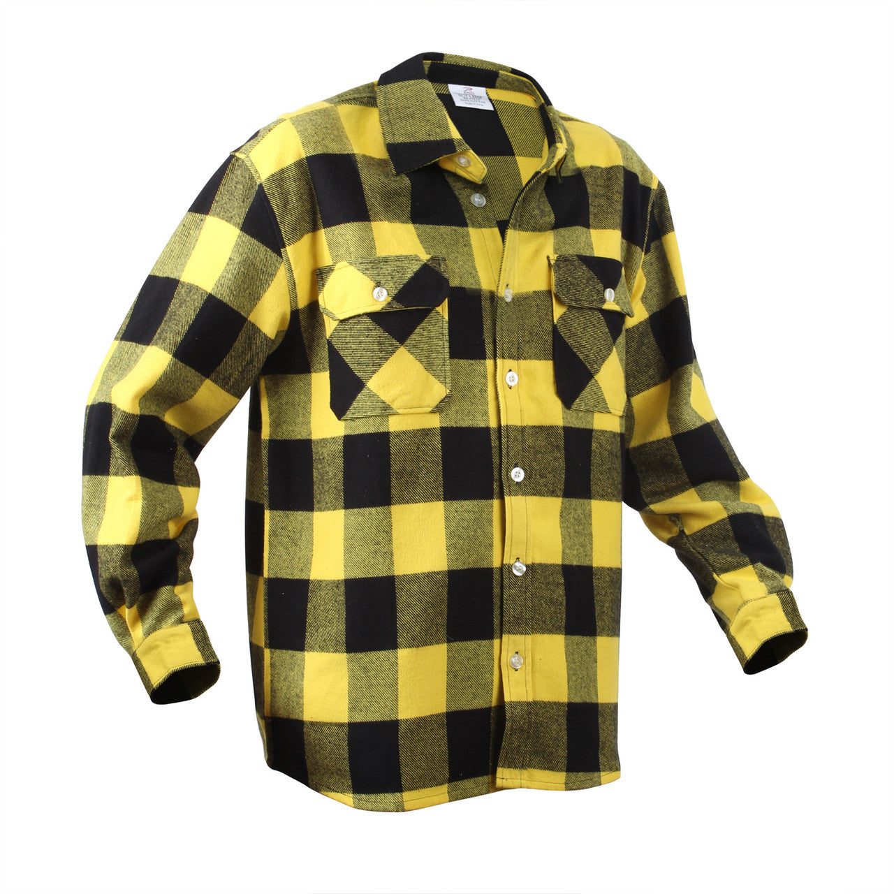 Rothco Extra Heavyweight Buffalo Plaid Flannel Shirt: Yellow
