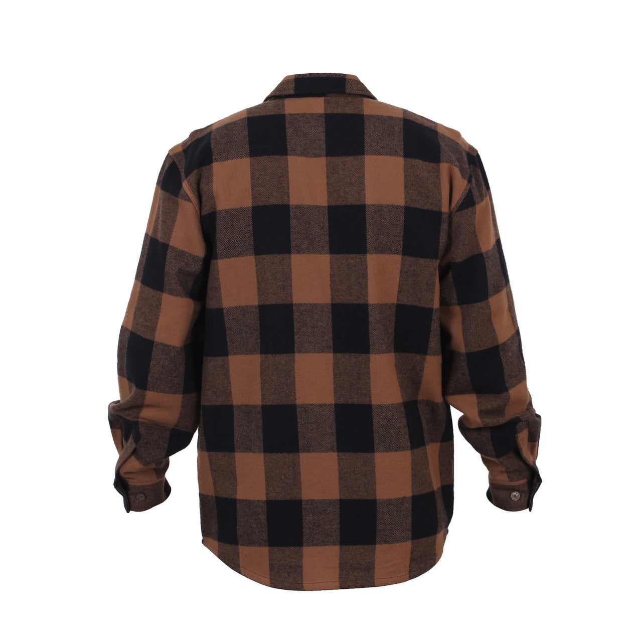 Rothco Extra Heavyweight Buffalo Plaid Flannel Shirt: Brown