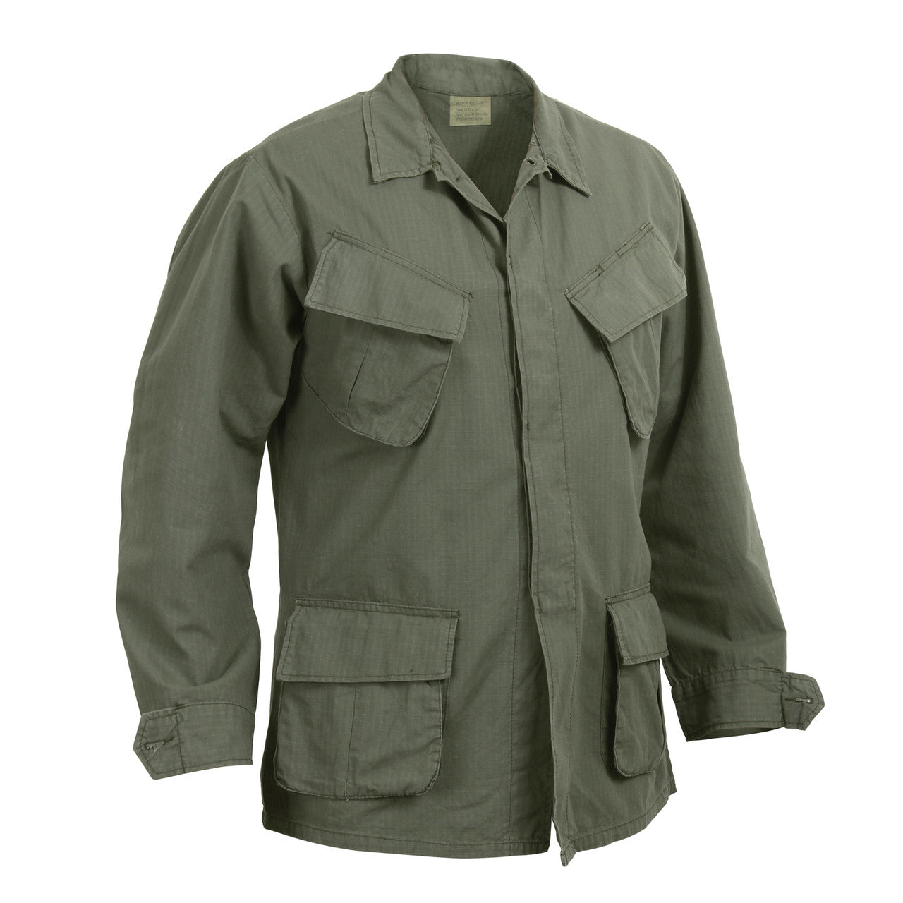 Rothco Vintage Vietnam Fatigue Shirt: Olive Drab