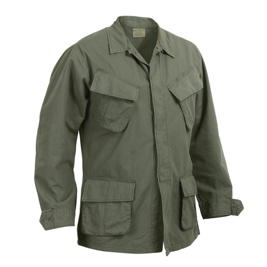 Rothco Vintage Vietnam Fatigue Shirt: Olive Drab