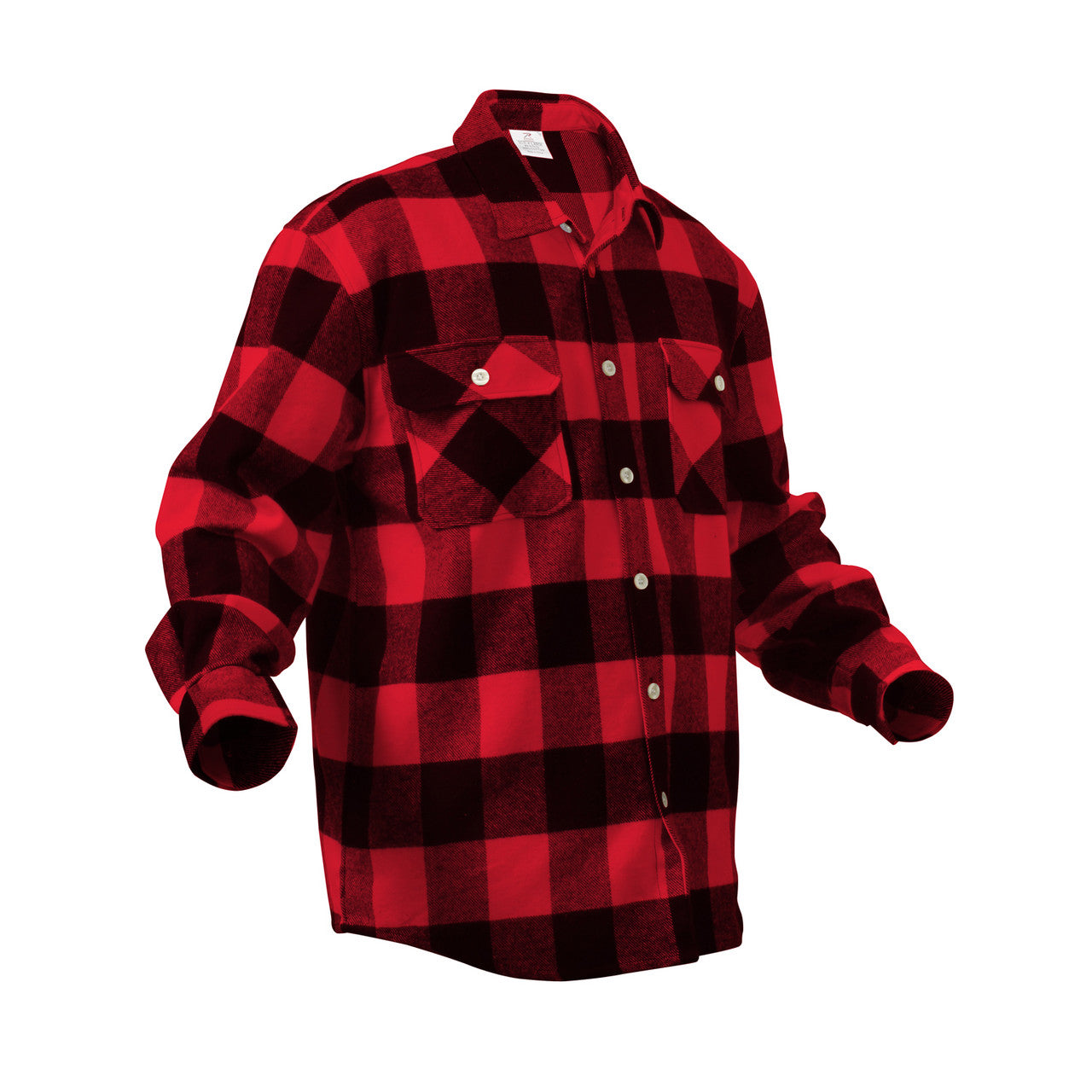 Rothco Extra Heavyweight Buffalo Plaid Flannel Shirt: Red