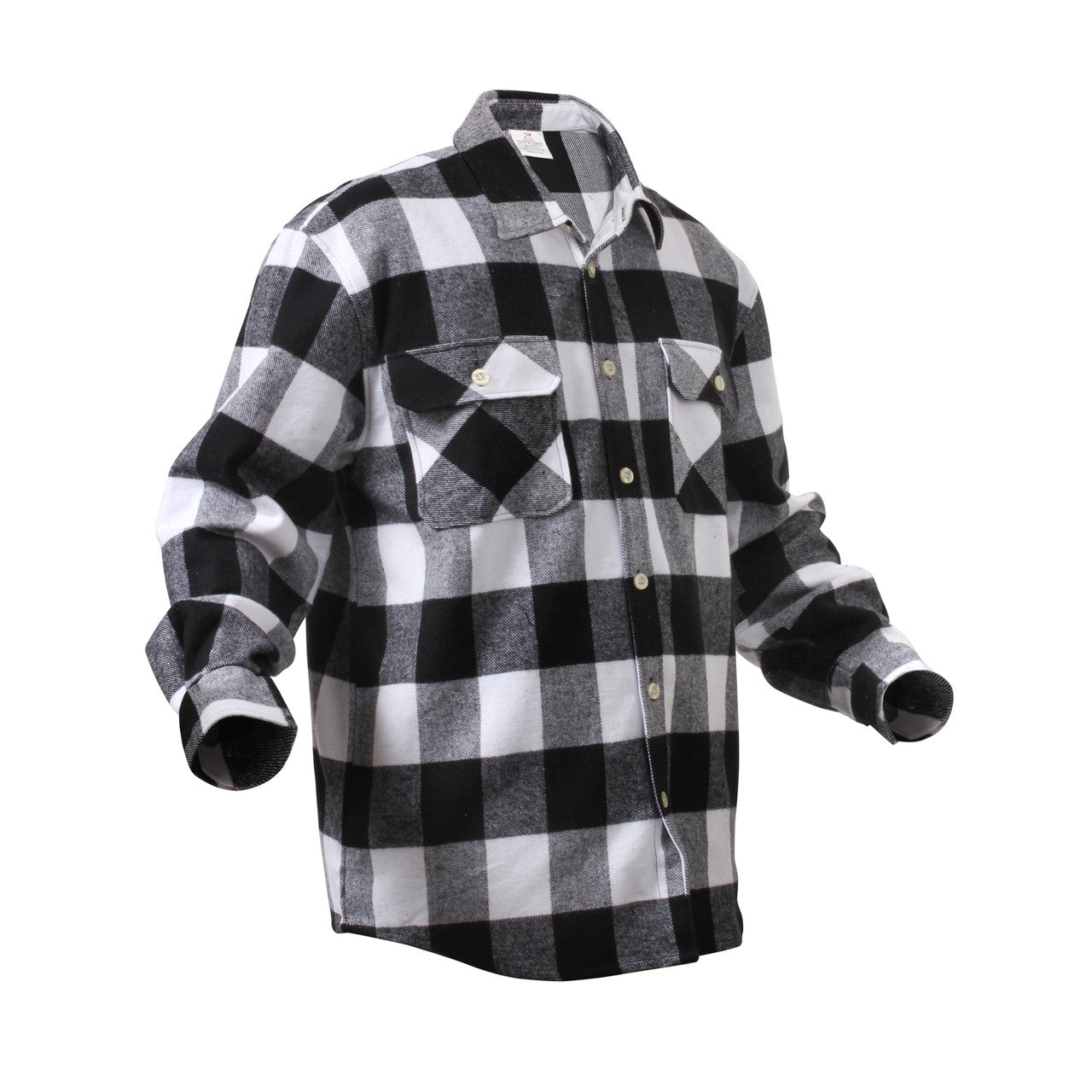 Rothco Extra Heavyweight Buffalo Plaid Flannel Shirt: White