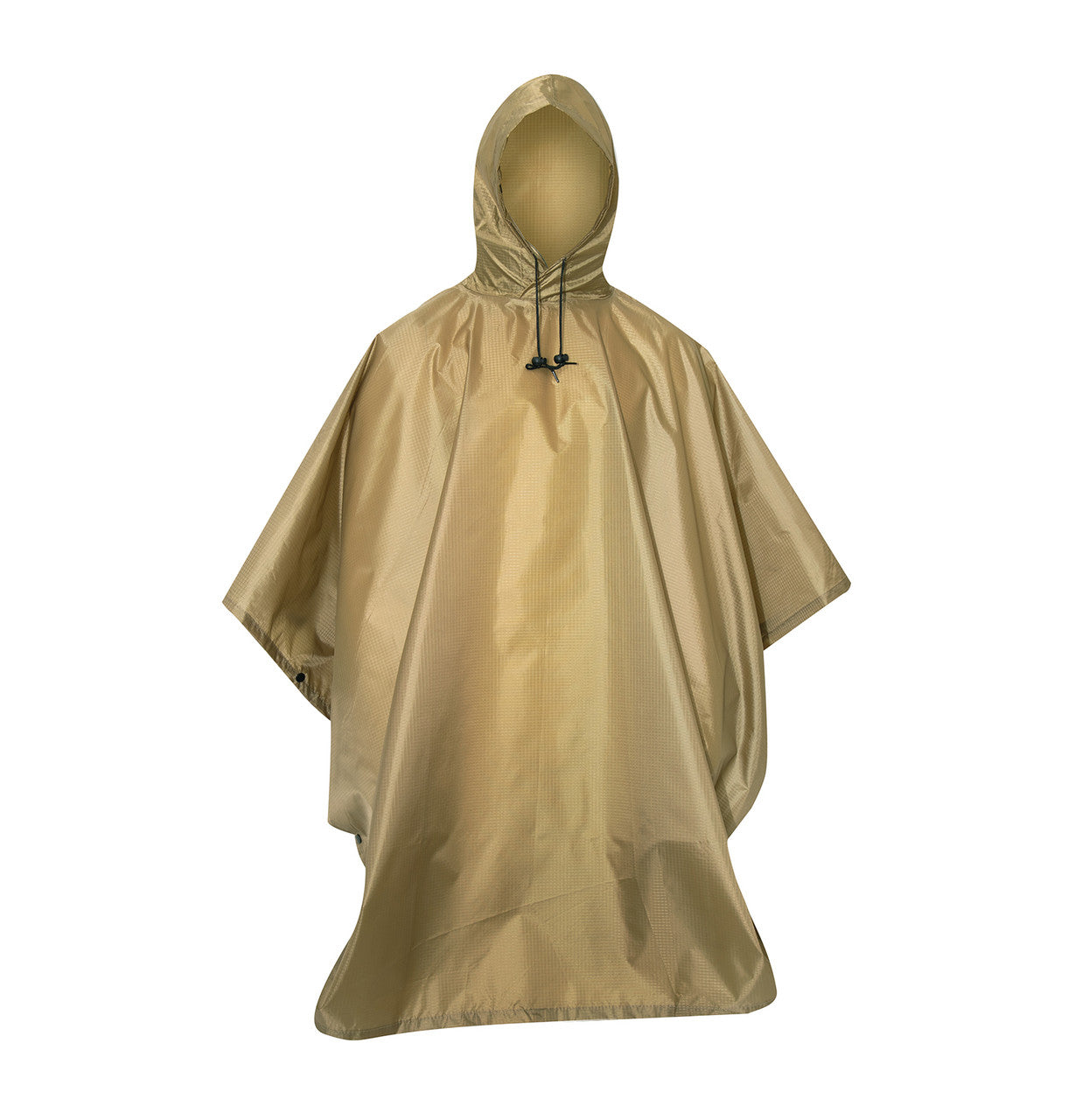 Rothco Military Ripstop Rain Poncho: Coyote Brown