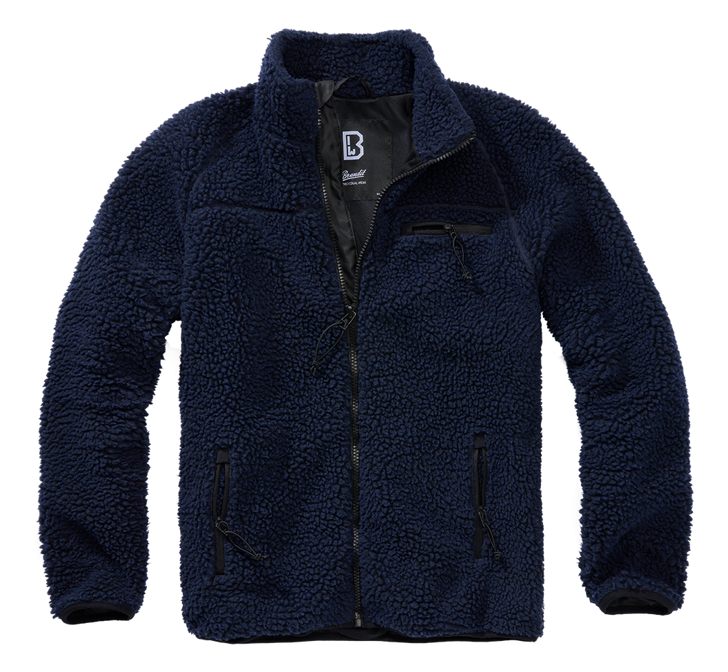Brandit Fleece Full Zip Jacket: Navy Blue
