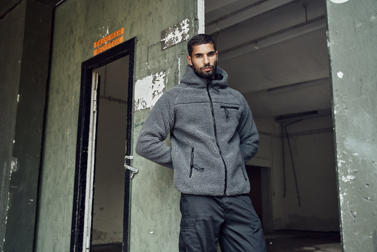 Brandit Hooded Fleece Full Zip Jacket