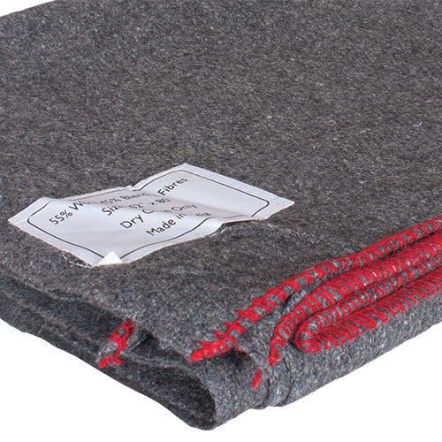 Fox Gray/Red Wool Camp Blanket