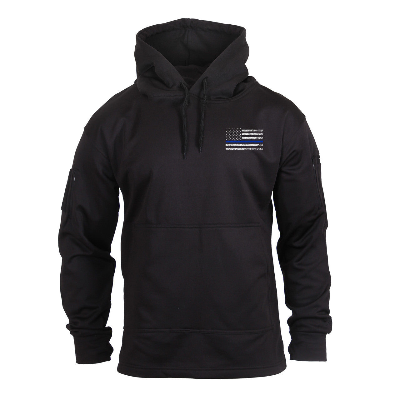 Rothco Thin Blue Line Concealed Carry Hoodie: Black