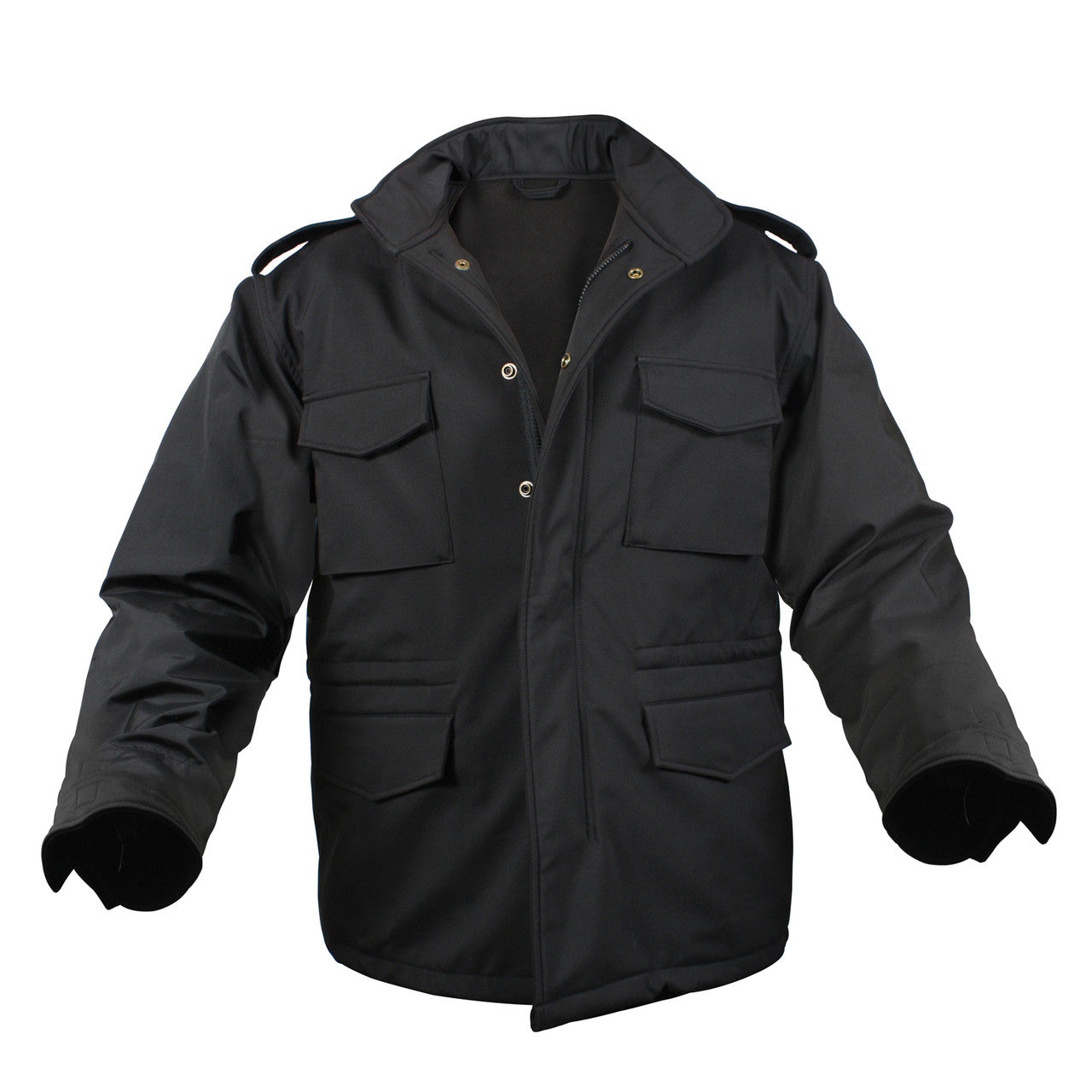 Rothco Soft Shell Tactical M-65 Field Jacket: Black