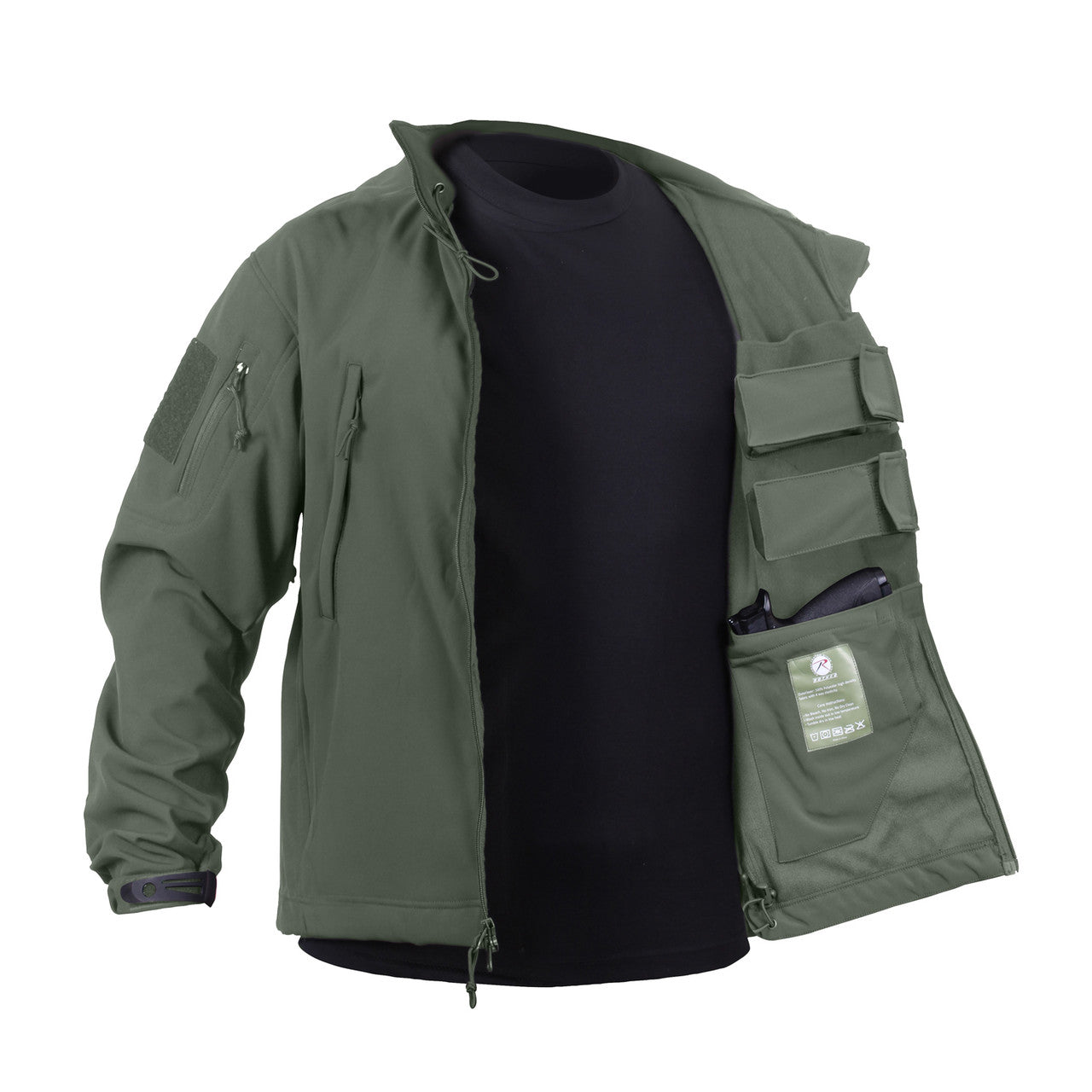 Rothco Concealed Carry Soft Shell Jacket: Olive Drab