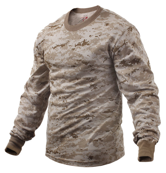 Rothco Long Sleeve Digital Camo T-Shirt: Desert Digital Camo