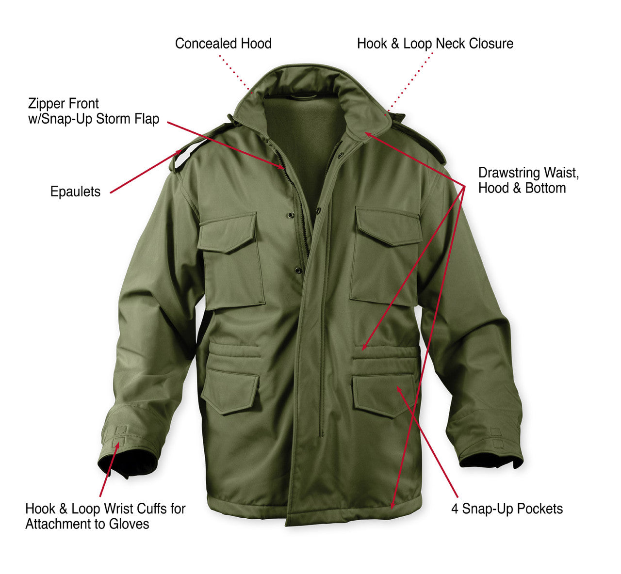 Rothco Soft Shell Tactical M-65 Field Jacket