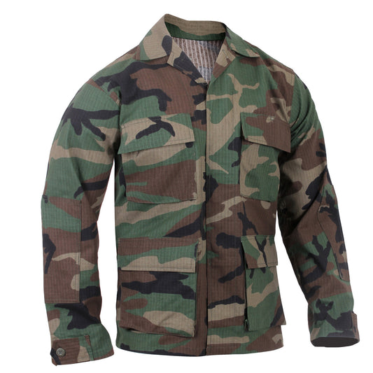 Rothco Ripstop BDU Shirt: Woodland Camo
