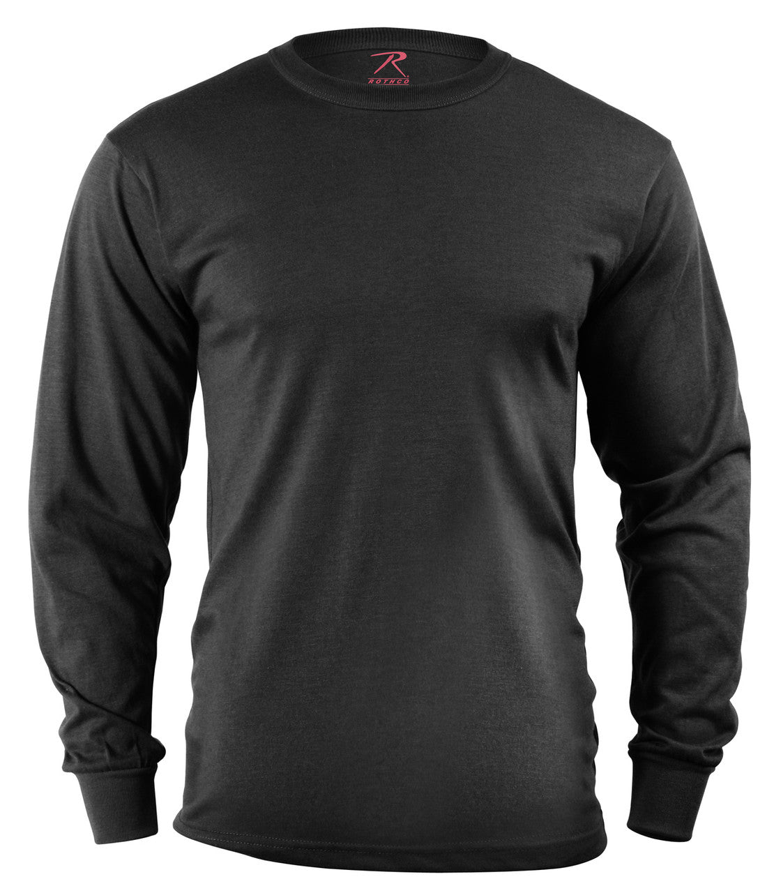 Rothco Long Sleeve Solid T-Shirt: Black