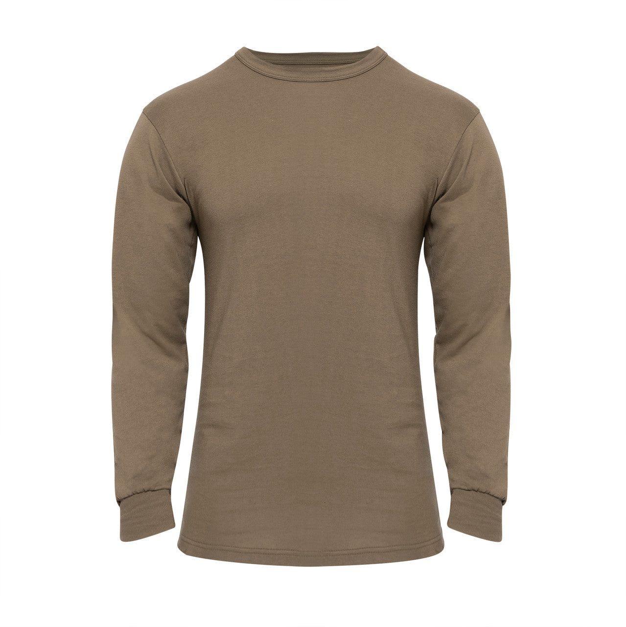 Rothco Long Sleeve Solid T-Shirt: Brown