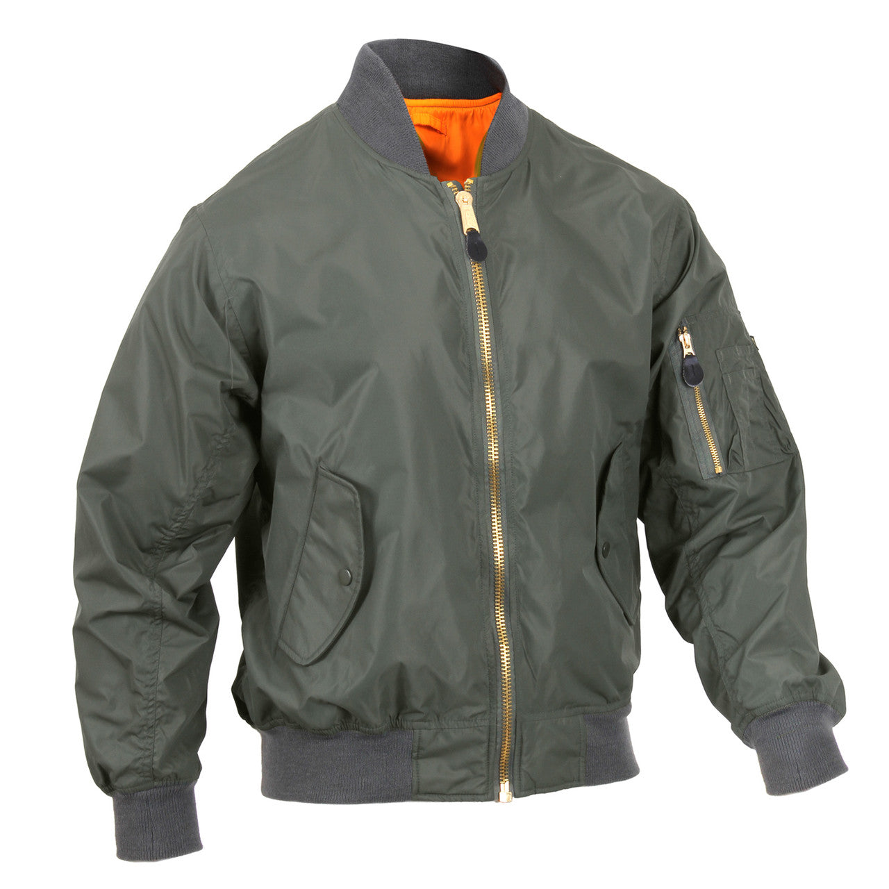 Rothco Lightweight MA-1 Flight Jacket: Sage Green