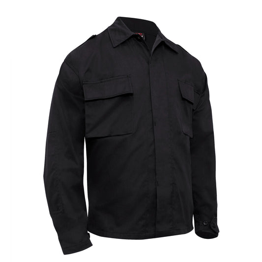 Rothco Tactical 2 Pocket BDU Shirt: Black