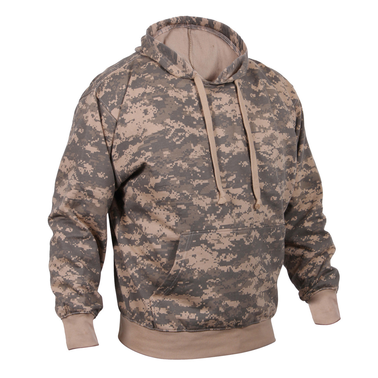 Rothco Camo Pullover Hooded Sweatshirt: ACU Digital Camo
