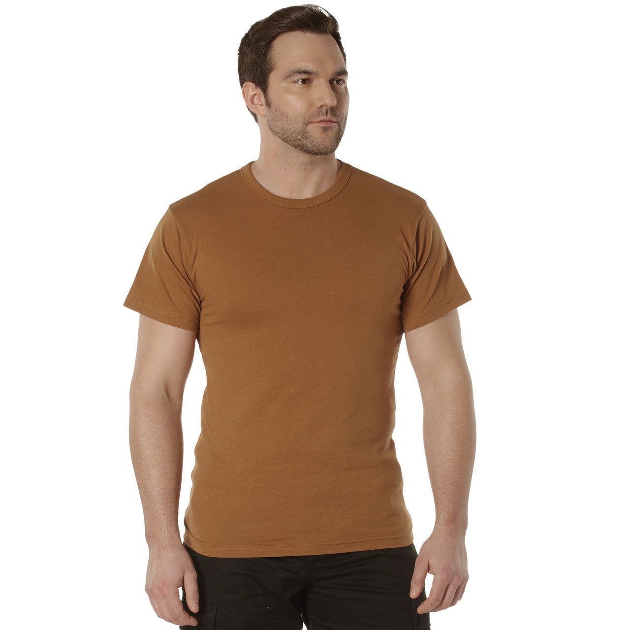 Rothco Solid Color Cotton/Poly T-Shirt: Work Brown