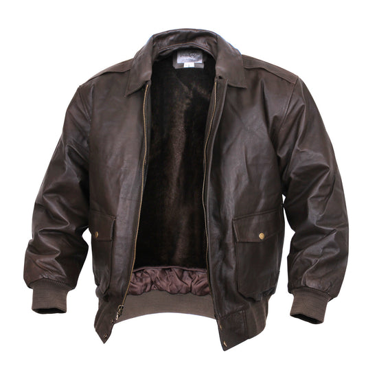 Rothco Classic A-2 Leather Flight Jacket: Brown