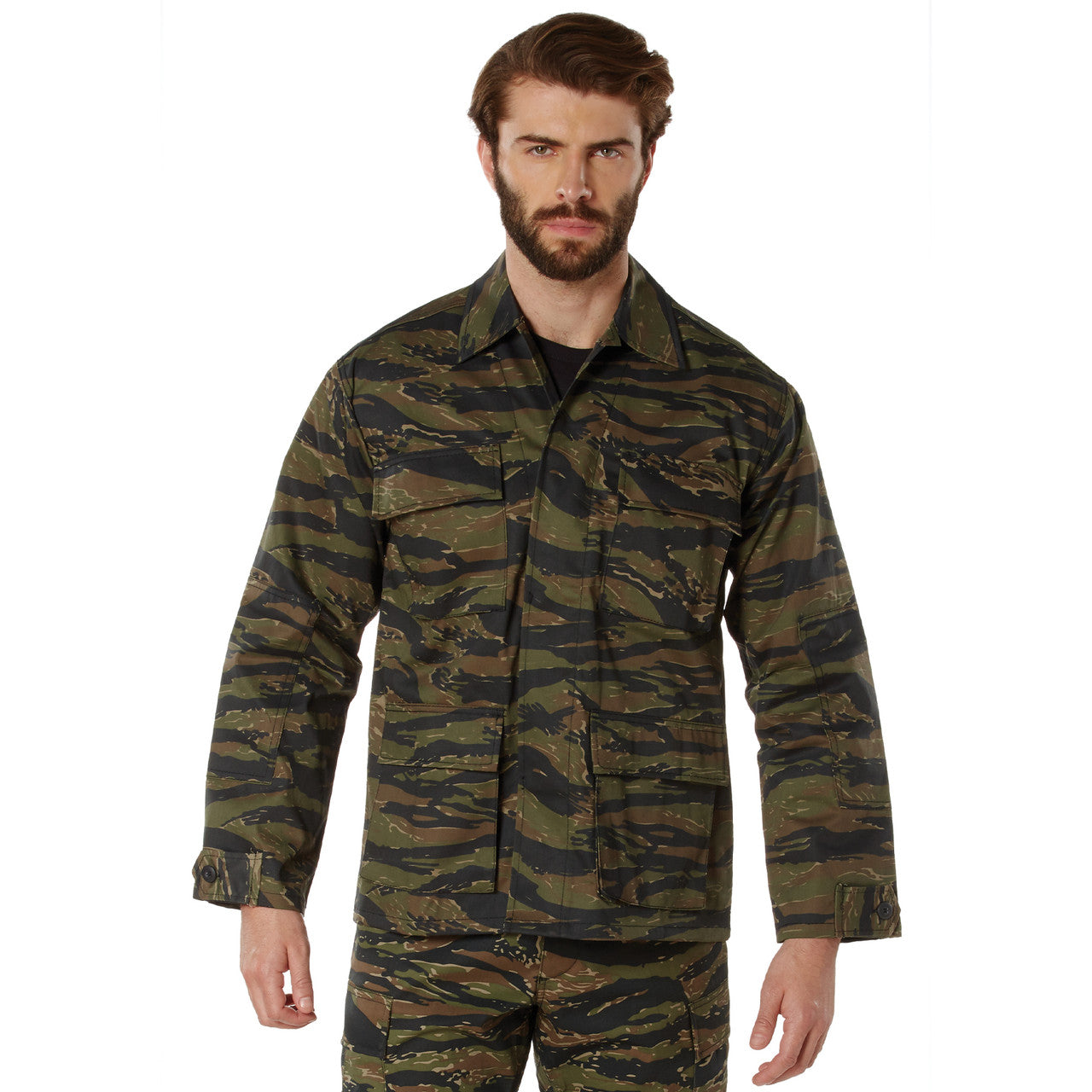 Rothco Twill BDU Shirt: Tiger Stripe Camo