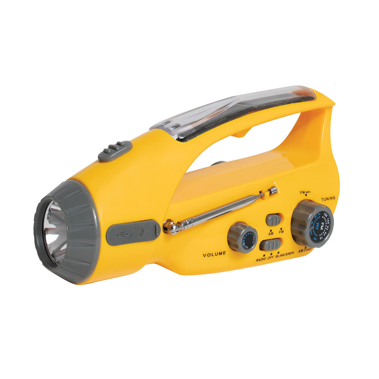 Rothco Solar / Wind Up Flashlight with Radio