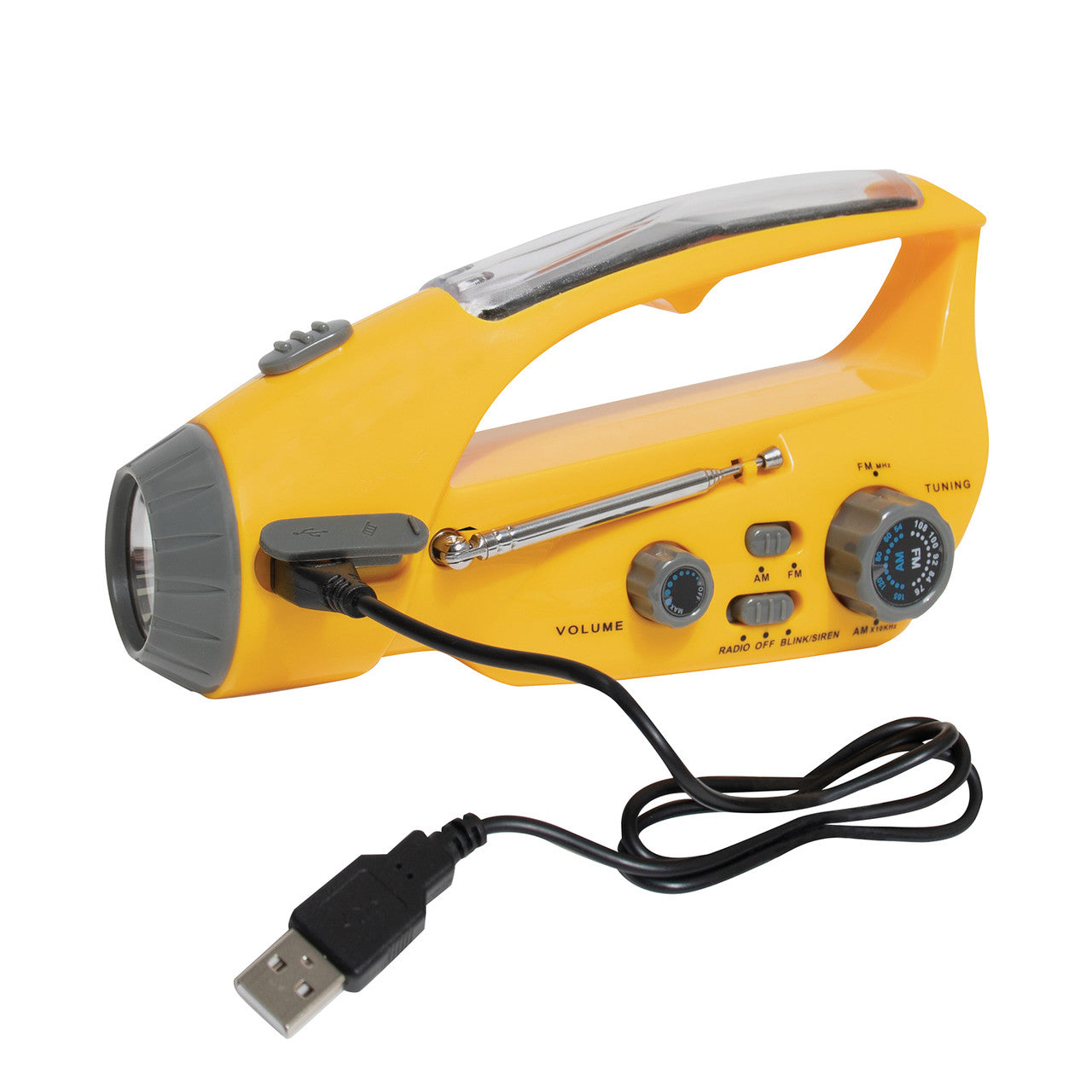 Rothco Solar / Wind Up Flashlight with Radio