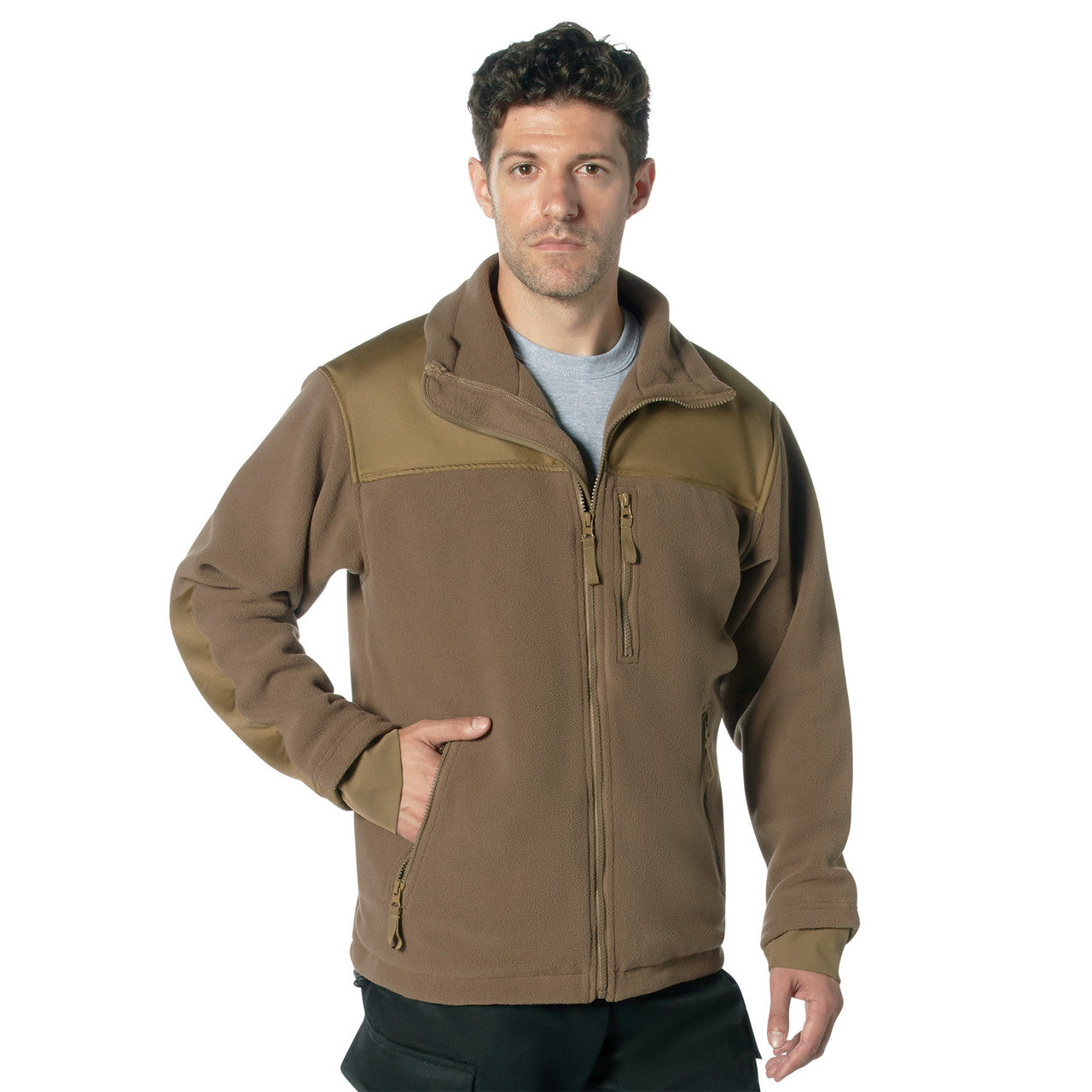 Rothco Concealed Carry Spec Ops Fleece Jacket: Coyote Brown