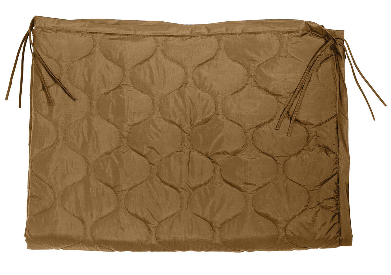 Rothco Ripstop Zippered Poncho Liner: Coyote Brown