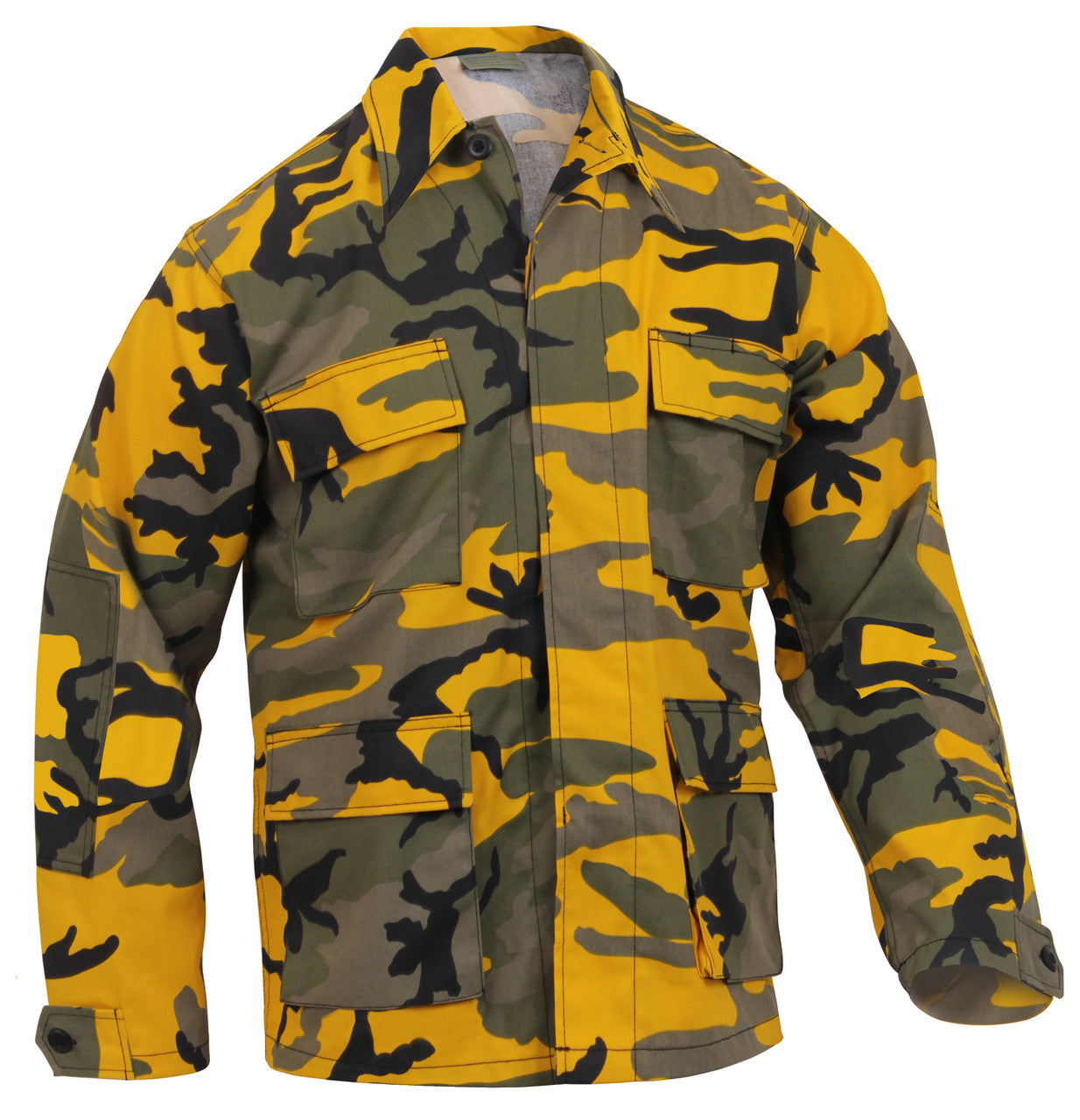 Rothco Twill BDU Shirt: Stinger Yellow Camo