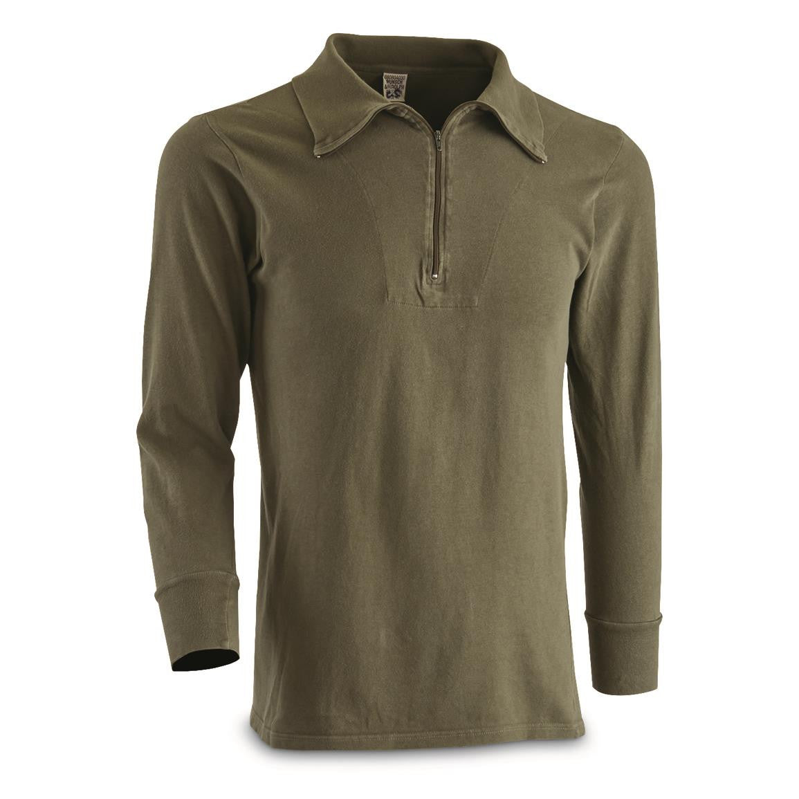 German Bundeswehr OD Tricot 1/4 Zip Shirt