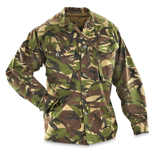 British DPM Camo Lightweight Combat Jacket / Long Sleeve Field Shirt, British Military Surplus