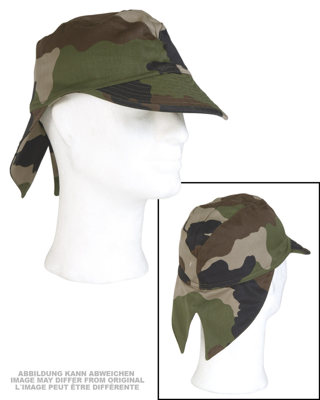 French Orig. CCE Camo Field Cap with Flap, French Military Surplus