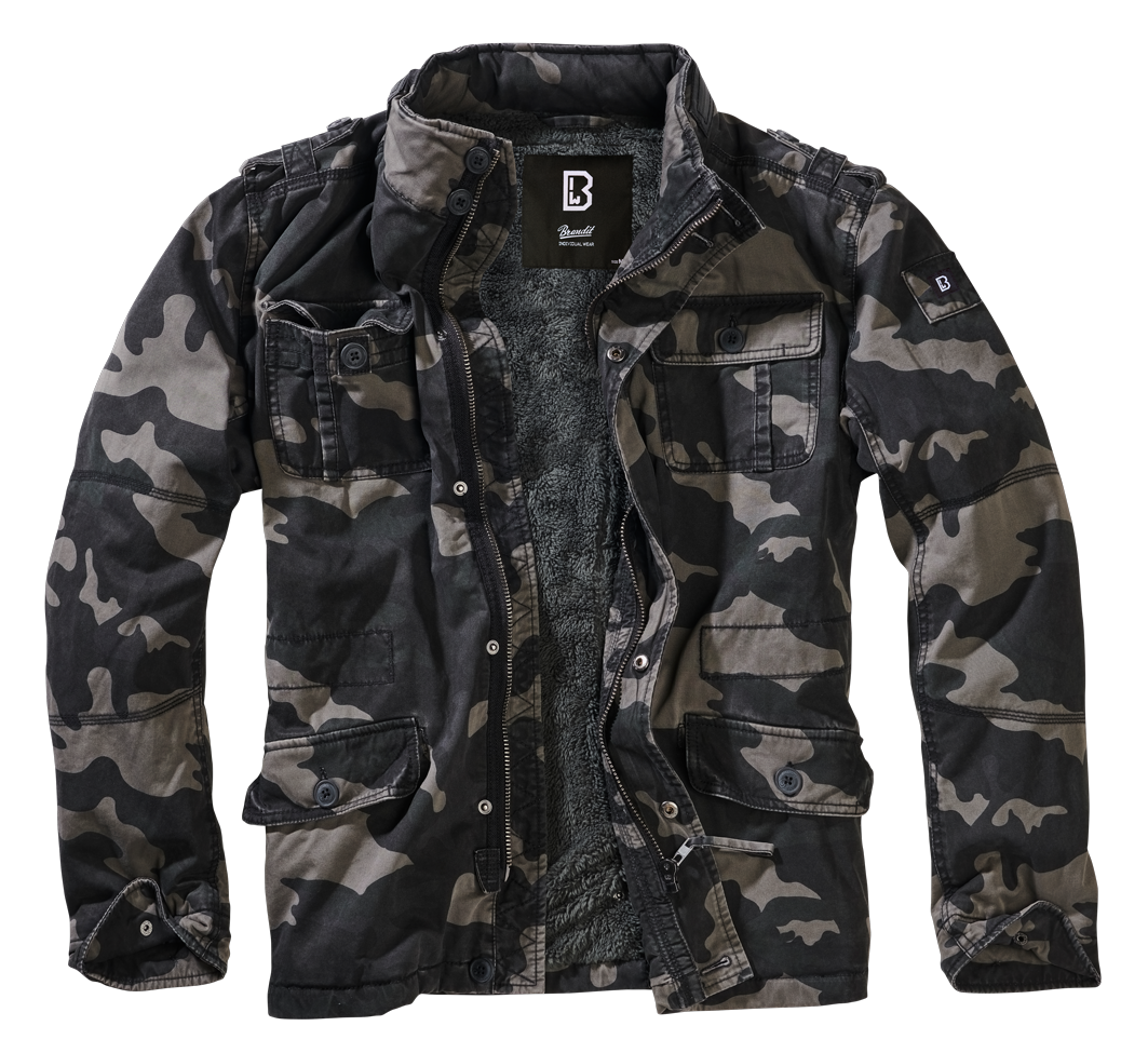 Brandit Sherpa-Lined Field Jacket: Dark Camo
