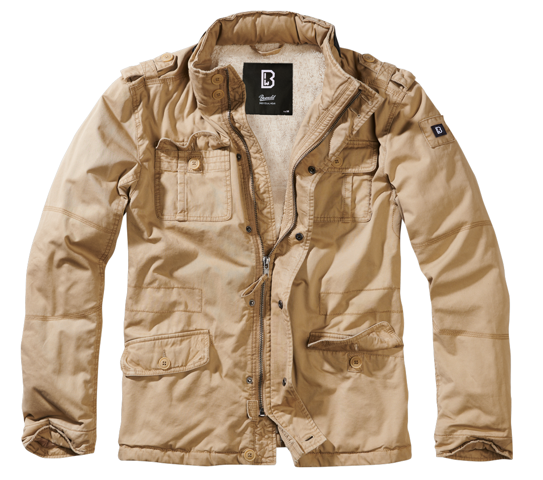 Brandit Sherpa-Lined Field Jacket: Camel
