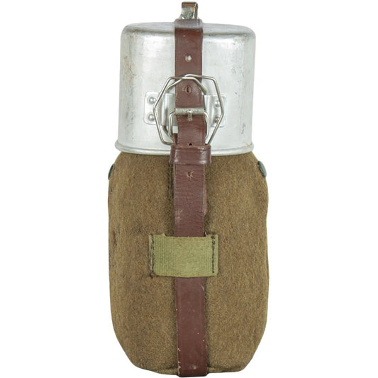 Romanian Military Aluminum Canteen with Cover and Cup