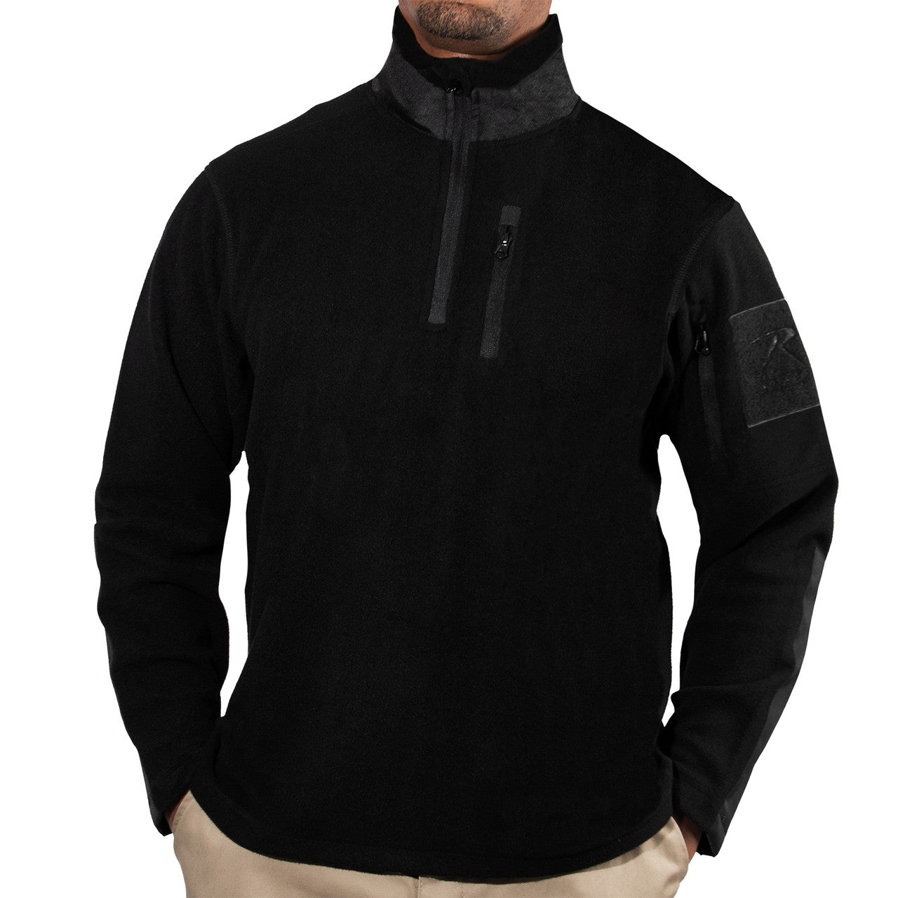 Rothco Quarter Zip Fleece PulloverBlack