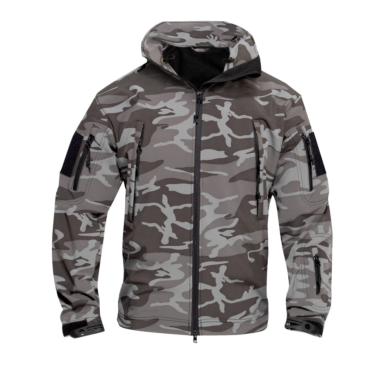 Rothco Special Ops Tactical Soft Shell Jacket: Black Camo